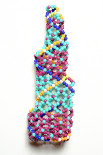 Sample, Beaded Alphabet, F