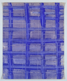 Drawing, Design for Decorated Paper: Blue Plaid