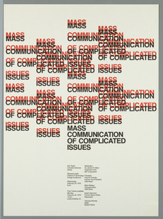 Poster, Mass Communication of Complicated Issues