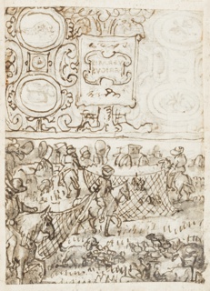 Drawing, Title Page [above]; The Incubation of Silkworm Eggs [below]