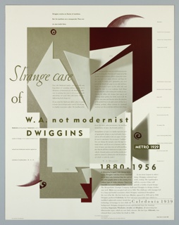Poster, Strange Case of W.A. not modernist Dwiggins