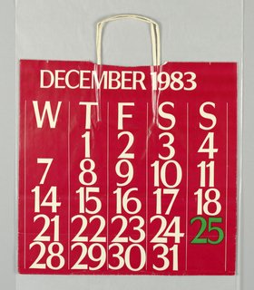Shopping Bag, Saks Fifth Avenue: December 1983