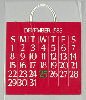 Shopping Bag, Saks Fifth Avenue: December 1985
