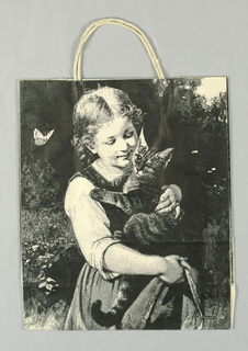 Shopping Bag, Unknown: Girl and Cat