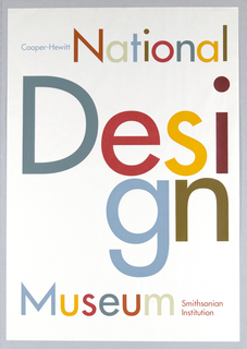 Poster, Cooper-Hewitt, National Design Museum, Smithsonian Institution