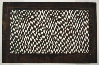 Katagami, Geometric Pattern Imitating Warp Ikat (Kasuri)