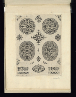 Print, Ornament Designs for Ovals and Other Motifs