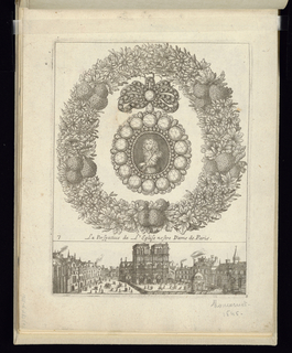 Print, La Perspective de L'Eglise nostre Dame