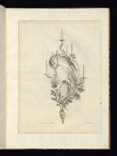 Print, Ornament Design with Candles