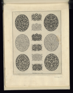 Print, Ornament Designs on Ovals