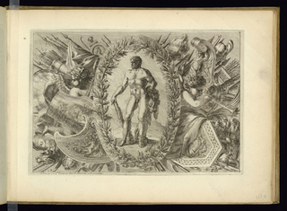 Print, Trophy of Arms with Hercules