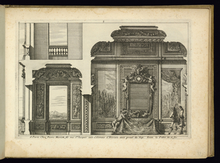 Print, Section of a Room and Anteroom with Figures