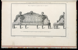 Print, Face et Profil d'un Confident Orné de Sculptures