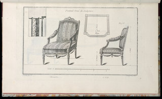 Print, Fauteuil Orné de Sculpture