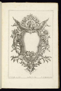 Bound Print, Cartouche Topped by Laurel Wreath