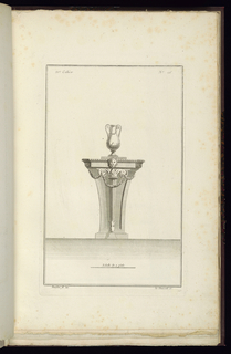 Print, Design for a Small Table with a Vase