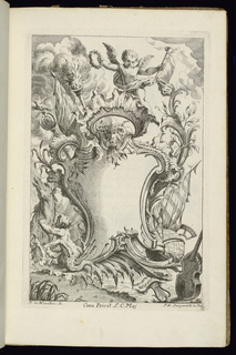 Bound Print, Cartouche with a Genius