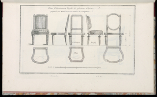 Print, Plans, Elévations, et Profils de plusieurs Chaises