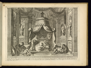 Print, Alcove with Scylla Cutting Her Father Nisus' Hair