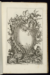 Bound Print, Cartouche with Mercury's Staff