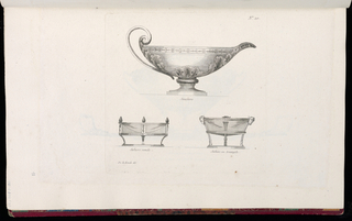 Print, Designs for a Sauce Boat and Salt Cellars