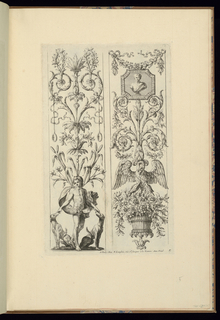 Print, Two Panels of Ornament Design