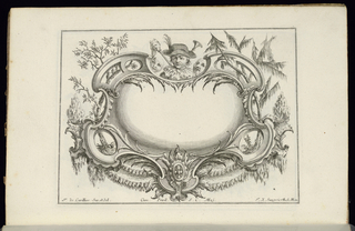Bound Print, Cartouche with Portrait Bust