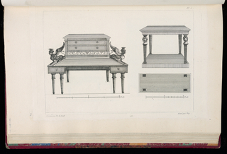 Print, Designs for a Desk and a Table