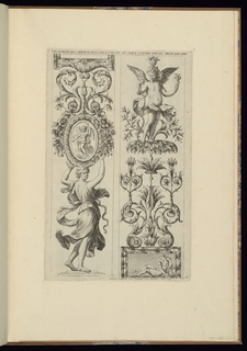 Print, Two Panels of Ornament Design