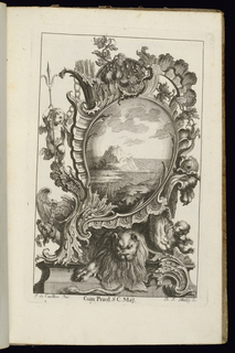 Bound Print, Cartouche with Lion
