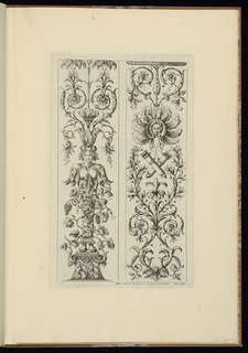 Print, Two Panels of Ornament Design