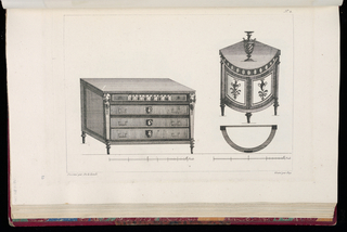 Print, Design for Two Chests of Drawers