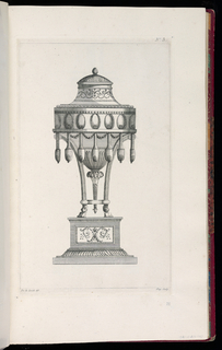 Print, Design for a Sugar Bowl with Spoons