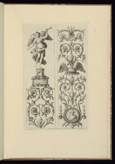 Print, Two Panels of Ornament Design
