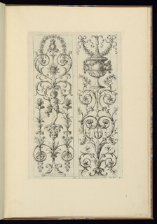 Print, Two Panels of Ornament Design