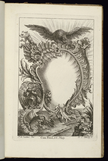 Bound Print, Cartouche with Eagle