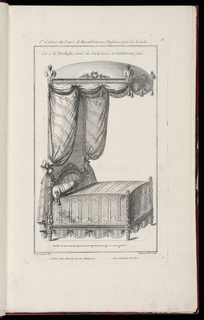 Print, Lit à la Duchesse, orné de Sculptures et totalement fini