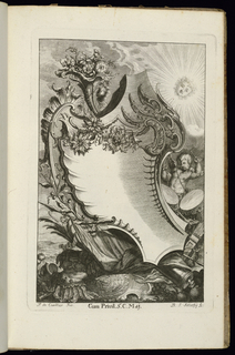 Bound Print, Cartouche with Cornucopia and Sun
