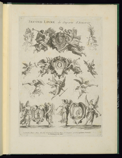 Print, Title Page: Heraldic Achievement Designs