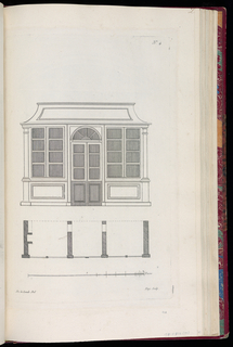 Print, Elevation and Plan of a House Façade