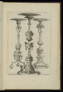 Print, Three Gueridons (Candlestands) Designs