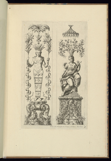 Print, Two Panels of Ornament Design
