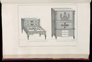 Print, Design for Sets of Drawers