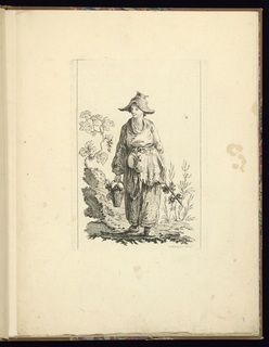 Print, Woman Holding a Basket of Grapes
