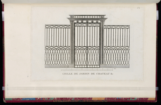 Print, Grille de jardin de château &c