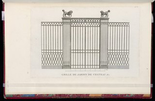 Print, Grille de jardin de château &c