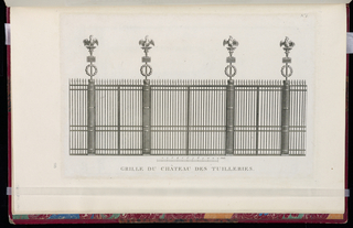 Print, Grille du Château des Tuilleries