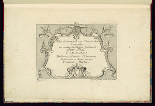 Print, Title-page from Neüe Inventiones von Chinesischen Zierrathen, zu untershiedlichem Gebrauch, Erster Theil
