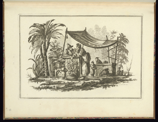 Print, Family Under a Canopy
