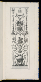 Print, Design for a Vertical Panel of Ornament